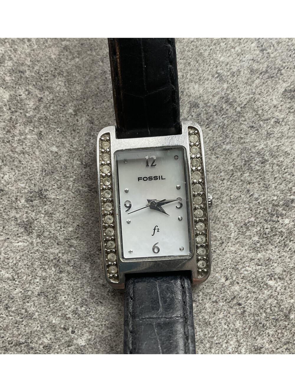 Fossil Women's Watch Stainless Steel Case W/Crystal Accents & MOP Dial ES-9357